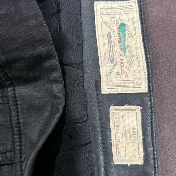 All Saints Gray Ribbed Mini Skirt - Picture 5 of 5